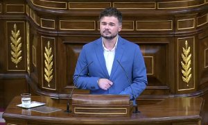 Rufián: "Hay un delincuente reincidente que se ha paseado por Galicia y Madrid este fin de semana"