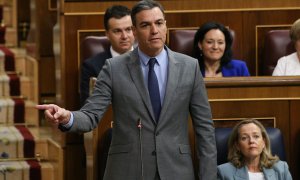 El president del Govern espanyol, Pedro Sánchez, a la sessió de control al Congrés.