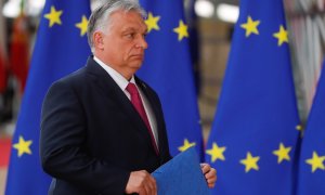 El primer ministro de Hungría, Viktor Orban, llega al primer día de una Cumbre Europea Extraordinaria sobre Ucrania en el Consejo Europeo, en Bruselas, Bélgica, el 30 de mayo de 2022.