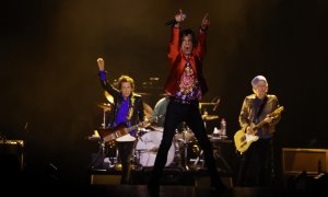 (1/06/2022) Los Stones durante el concierto en el Wanda Metropolitano el pasado miércoles.