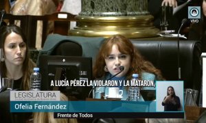 La diputada argentina Ofelia Fernández durante su intervención en el Parlamento este 2 de junio de 2022.