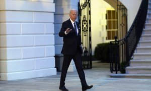 06/06/2022 - El presidente estadounidense Joe Biden, sale de la Casa Blanca de camino a Rehoboth Beach, Delaware, en Washington, DC, Estados Unidos, el 02 de junio de 2022.