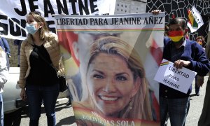 Manifestación por la libertad de Jeanine Áñez, a 6 de junio de 2022.