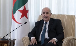 El presidente de Argelia, Abdelmadjid Tebboune, en un imagen de archivo durante una alocución pública el 30 de marzo de 2022, en Argel.