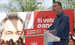 11/06/2022 El presidente del Gobierno, Pedro Sánchez, participa en un acto de la campaña para las elecciones andaluzas en Cártamar (Málaga)