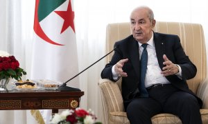 El presidente de Argelia, Abdelmadjid Tebboune, en un imagen de archivo durante una alocución pública el 30 de marzo de 2022, en Argel.
