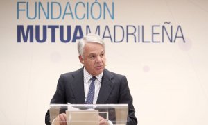 El presidente de la Mutua Madrileña, Ignacio Garralda Ruiz de Velasco durante su intervención en la entrega de ayudas para la Investigación en Salud en la Fundación Mutua Madrileña, en Madrid, a 19 de septiembre de 2019.