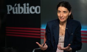 La ministra de Justicia, Pilar Llop, en un momento de la entrevista con 'Público' este jueves