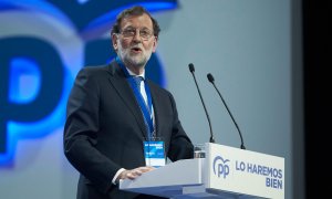 Fotografía de archivo del expresidente del Gobierno Mariano Rajoy durante el congreso extraordinario del PP de abril de 2022.