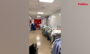 Imagen del Hospital de La Paz, saturdo y sin espacio para todos sus pacientes.