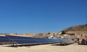 Una instal·lació fotovoltaica de Som Energia a Girona.