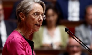 06/07/2022 La primera ministra francesa, Elisabeth Borne, presenta su programa de Gobierno en la Asamblea Nacional, a 6 de julio de 2022, en París.