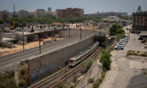 Vista general de las obras de la estación de La Sagrera, a 23 de mayo de 2022, en Barcelona, Catalunya.
