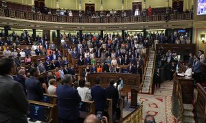 "Una lección que Cuca Gamarra nunca olvidará": los diputados de EH Bildu respetan el minuto de silencio por Miguel Ángel Blanco en el Congreso