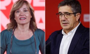 La ministra de Educación y nueva portavoz de la dirección del PSOE, Pilar Alegría y el nuevo portavoz en el Congreso, Patxi López.