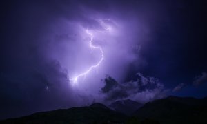 Tormenta eléctrica en una imagen de archivo.