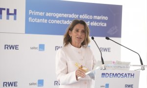La vicepresidenta tercera del Gobierno y ministra para la Transición Ecológica y el Reto Demográfico, Teresa Ribera, en un acto en Bilbao, a 20 de julio de 2022.