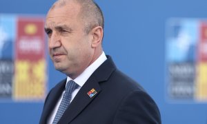 30/06/2022-El presidente búlgaro, Rumen Radev, a su llegada a una rueda de prensa en la segunda y última jornada de la Cumbre de la OTAN 2022 en el Recinto Ferial IFEMA MADRID, a 30 de junio de 2022, en Madrid