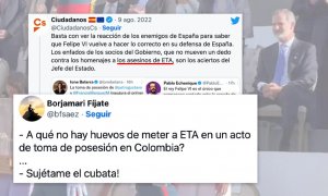 Ciudadanos borra un tuit que aplaudía al rey por "no plegarse a caprichos indigenistas" y lo cambian por otro que habla... de ETA