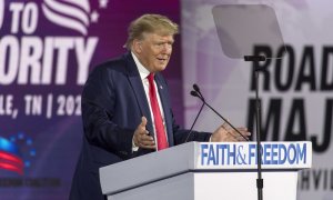 10/08/2022. El expresidente de Estados Unidos Donald Trump en un acto político en el Gaylord Opryland Resort & Convention Center de Nashville, Tennessee, a 18 de junio de 2022.