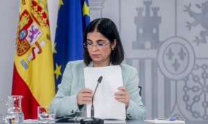 12/08/2022 La ministra de Sanidad, Carolina Darias, ofrece una rueda de prensa para informar de los asuntos tratados en el Consejo Interterritorial del SNS (CISNS), en la Secretaría de Estado de Comunicación, Complejo de La Moncloa, a 20 de julio de 2022,