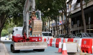 16/08/2022 - Un dels carrers on s'han iniciat les obres de la superilla de l'Eixample.