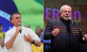 Los candidatos a la presidencia de Brasil, Jair Bolsonaro y Lula da Silva.