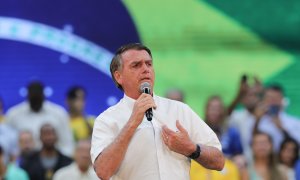25/08/2022-Jair Bolsonaro, presidente de Brasil, durante un acto el 25 de julio en Río de Janeiro