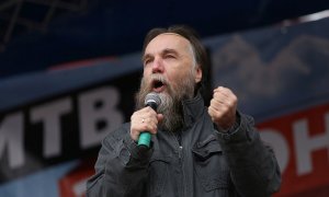 Alexander Dugin habla en la carrera 'Batalla por el Donbás', en apoyo a los territorios prorrusos en Ucrania, en octubre de 2014