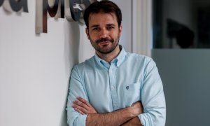 El coordinador autonómico de Podemos Murcia, Javier Sánchez Serna, en la sede de la agencia, a 17 de agosto de 2022, en Madrid.