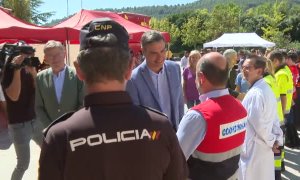Sánchez visita las zonas afectadas por el gran incendio de Bejís (Castellón)