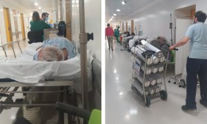 22/8/22 Dos imágenes del colapso en urgencias del Clompejo Hospitalario Universitario de A Coruña.