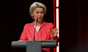 29/08/2022 La presidenta de la Comisión Europea, Ursula Von der Leyen, en la Cumbre Estratégica de Bled, a 29 de agosto de 2022, en Eslovenia.