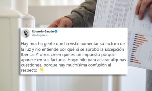 El hilo de Eduardo Garzón que explica el efecto de la excepción ibérica en el recibo de la luz: "Es un parche insuficiente, pero ha logrado reducir un 18%"