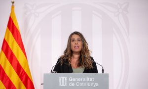 La portavoz del Govern, Patrícia Plaja, en una rueda de prensa posterior al Consell Executiu, a 26 de julio de 2022, en Barcelona, Catalunya.