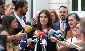 La ministra de Justicia, Pilar Llop, ofrece declaraciones a los medios, a su salida del acto de apertura del Año Judicial 2022-2023, en el Tribunal Supremo
