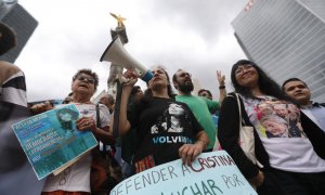 3/9/22 Integrantes de la comunidad de argentinos en México protestan contra el intento de asesinato de Cristina Fernández de Kirchner, a 3 de septiembre de 2022.