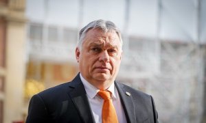 El primer ministro húngaro Viktor Orban durante la cumbre de la UE- 11/03/2022