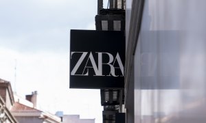 Un cartel de una tienda Zara en Madrid. E.P./A. Pérez Meca