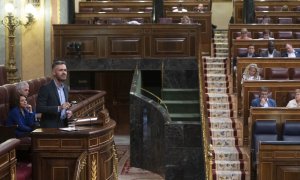 15/09/2022-El portavoz parlamentario del PSOE, Felipe Sicilia, interviene en una sesión plenaria, en el Congreso de los Diputados, a 15 de septiembre de 2022, en Madrid (España).