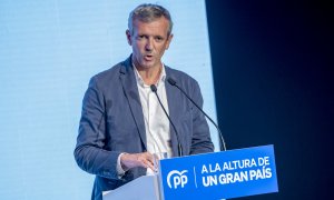 17/9/22 El presidente de Galicia, Alfonso Rueda, durante su intervención en la primera jornada de la 25 reunión Interparlamentaria del PP.
