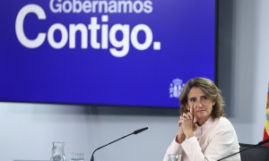 La vicepresidenta y ministra para la Transición Ecológica, Teresa Ribera, en la rueda de prensa tras el Consejo de Ministros.