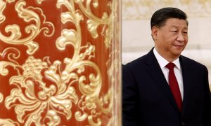 23/10/2022 El presidente de China Xi Jinping acude a atender a los medios de comunicación después del XX Congreso Nacional del PCCh