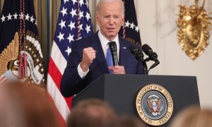 El presidente de Estados Unidos, Joe Biden, ofrece una rueda de prensa en la Casa Blanca este miércoles.