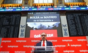 Imágenes de la salida a Bolsa de Telepizza, en abril de 2016. E.P./Eduardo Parra