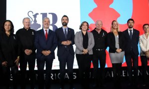 16/11/2022 - Les autoritats que han participat en la presentació oficial de l'edició de la Copa Amèrica de Vela, que es farà a Barcelona el 2024.
