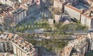 Una recreación de como quedará la Meridiana en el tramo afectado por las obras.