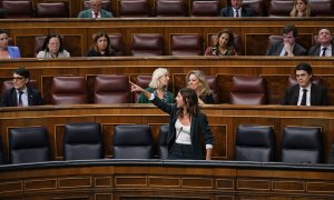 23/11/2022.- La ministra de Igualdad, Irene Montero, interviene en el Congreso para responder a Vox. EP