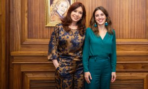 Imagen de la vicepresidenta argentina Cristina Fernández de Kirchner e Irene Montero, ministra de igualdad