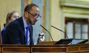 24/11/2022.- El vicepresidente primero de la Mesa del Congreso, Alfonso Rodríguez Gómez de Celis, interviene durante la ultima jornada de debate y votación de los presupuestos en el pleno del Congreso, este jueves. EFE/ Chema Moya